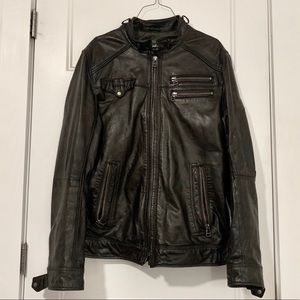 Men’s Leather Moto Jacket